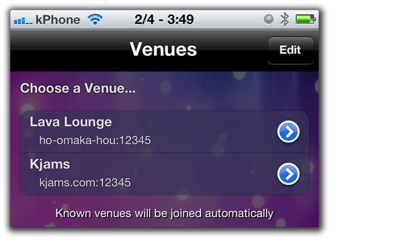 Karaoke iPhone IOS aplicación kJams
